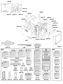 Decals Group Diagram and Parts List for 040664-00  Briggs and Stratton Generator